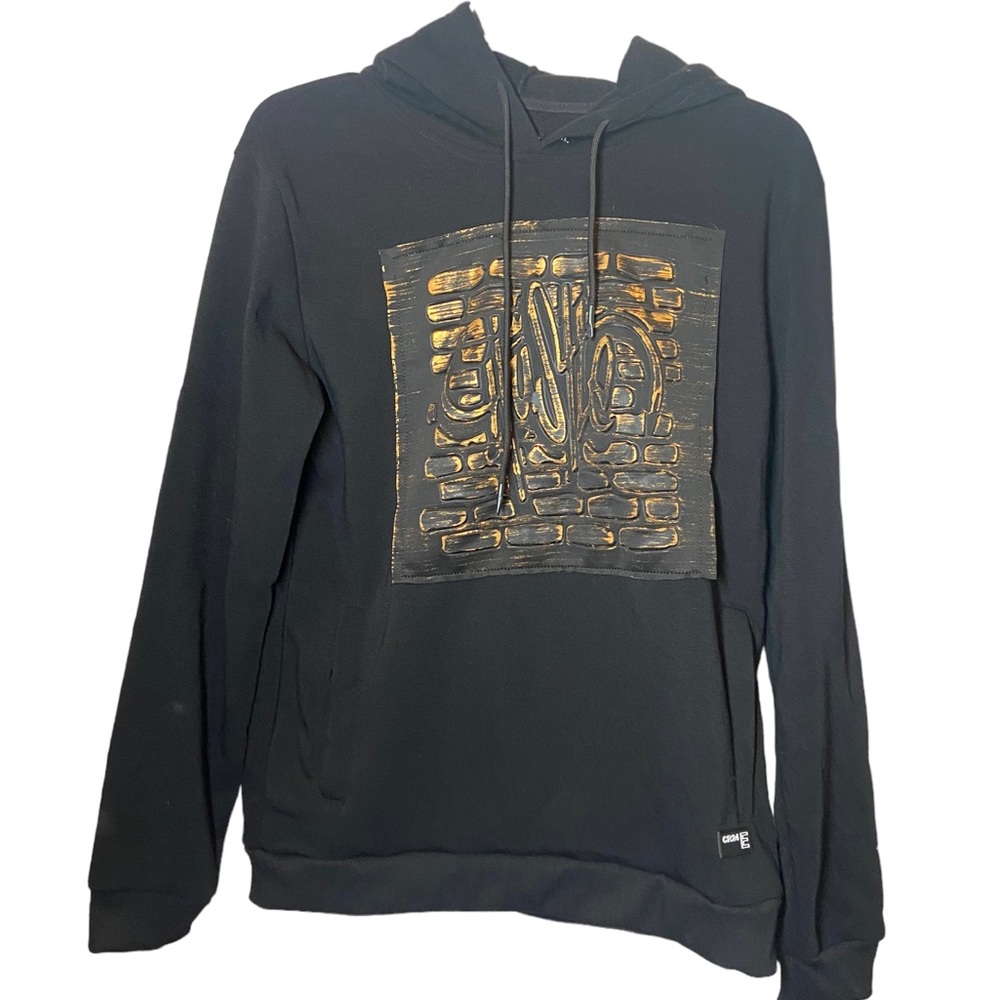 Chrome Edge CR-24 Black Gold Hoodie Sweatshirt Men’s M